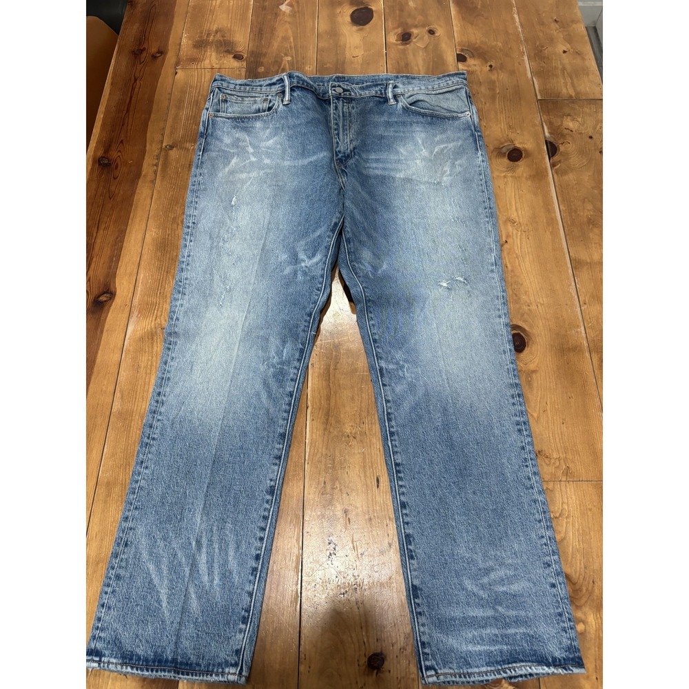 Levi's 511 Women's Slim Fit Distressed Blue Denim Jeans W42 L32 Faded